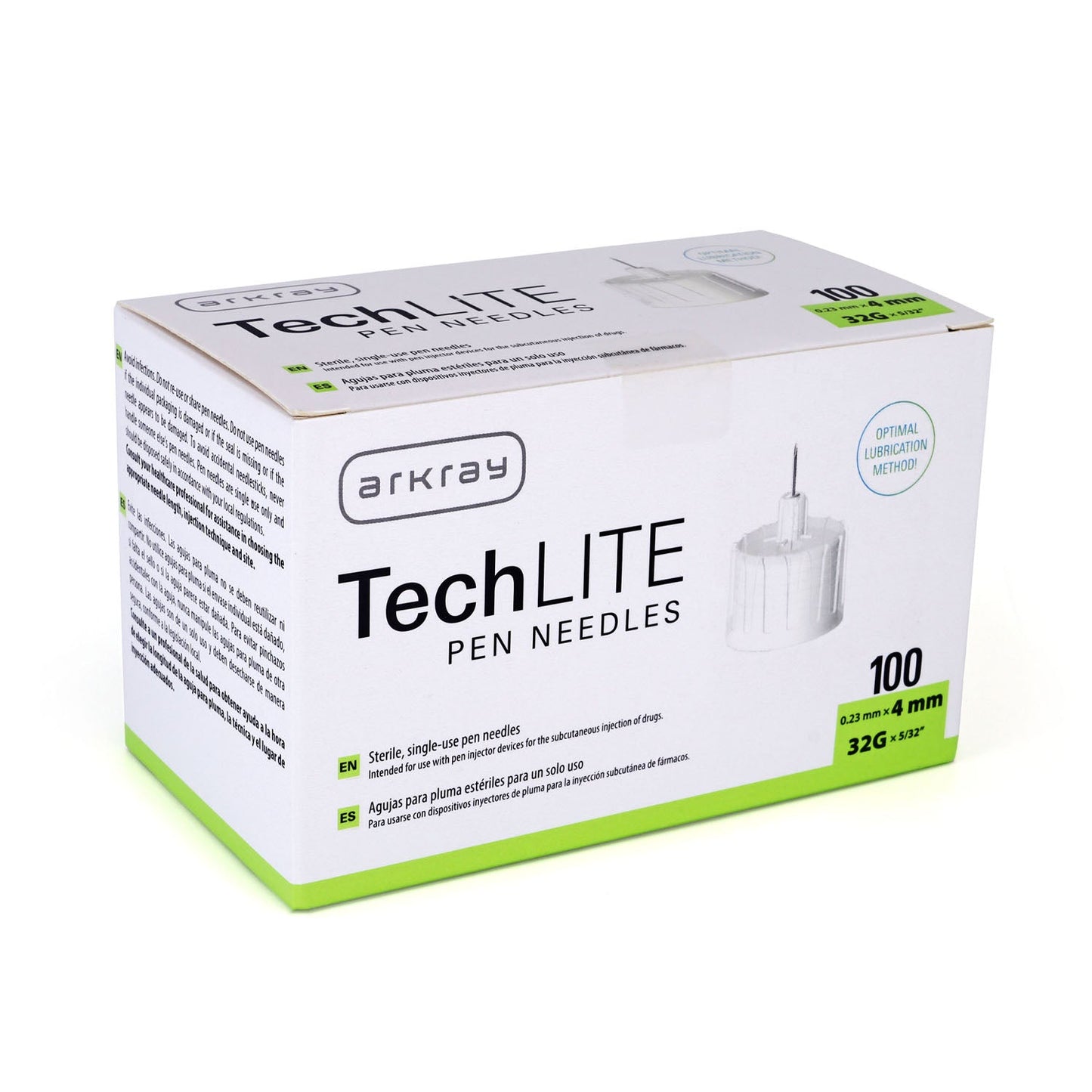 Arkray Tech Lite Pen Needles - 4mm 32G 100/BX
