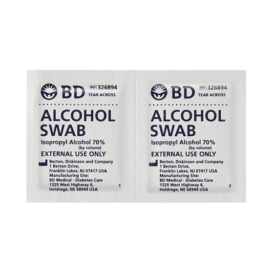BD Alcohol Swabs - Box of 100