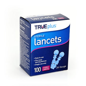 compare product TRUEplus Sterile Lancets - Universal Twist Top 100ct