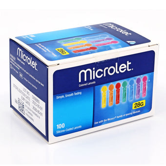 compare product Bayer Color Microlet Lancets 100ct