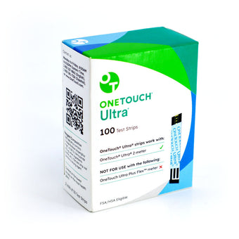 compare product One Touch Ultra Test Strips 100ct