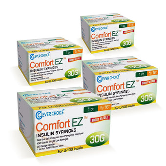 compare product Clever Choice Comfort EZ Insulin Syringes - 30G 1 cc 5/16