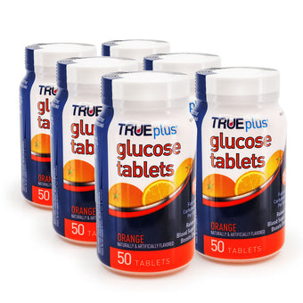 compare product TRUEplus Glucose Tablets, Orange 50 ct - Pack of 6