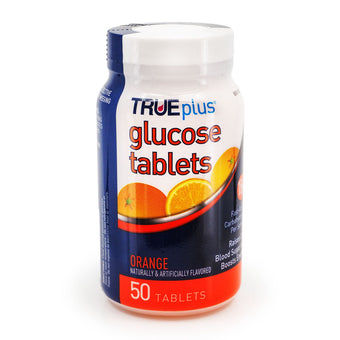 compare product TRUEplus Glucose Tablets - Orange 50 ct