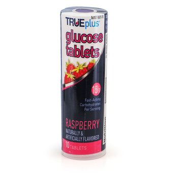 compare product TRUEplus Glucose Tablets - Raspberry 10 ct