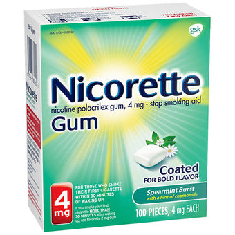 compare product Nicorette Gum - 4mg - Spearmint Burst