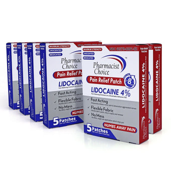 compare product Pharmacist's Choice Lidocaine 4% Pain Relief Patch — 30 Count
