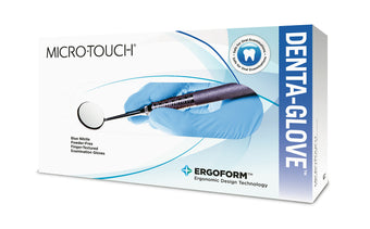 compare product Ansell MICRO-TOUCH DENTA-GLOVE Blue Nitrile Exam Gloves