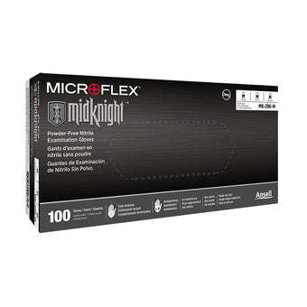 compare product Ansell MICROFLEX® MidKnight® MK-296 Black Nitrile Exam Gloves