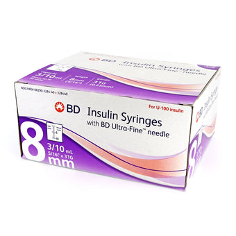 compare product BD Ultra-Fine Short Needle Insulin Syringes - 31G 3/10cc 8mm (5/16”)