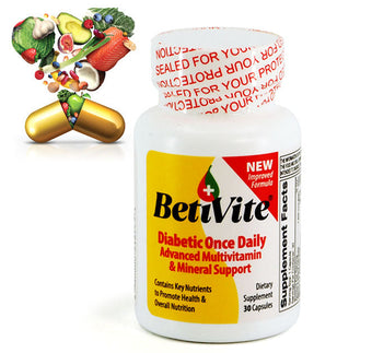 compare product BetiVite Once Daily Diabetic Multivitamin & Mineral Support 30ct