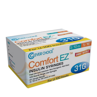 compare product Clever Choice Comfort EZ Insulin Syringes - 31G 3/10 cc 5/16