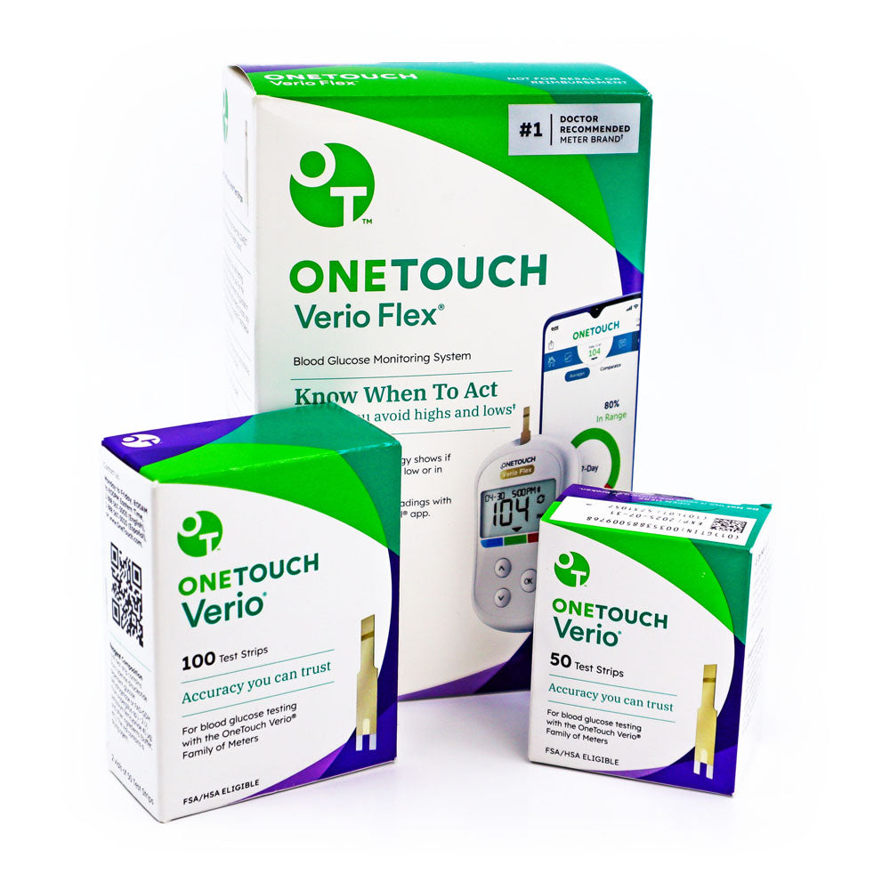 OneTouch Verio Flex Meter Combo (Meter & 150 Test Strips)