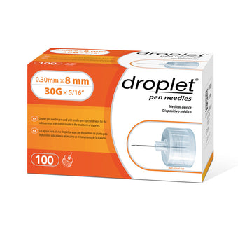 compare product Droplet Pen Needles - 30G 8mm 100/BX