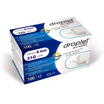compare product Droplet Pen Needles - 31G 8mm 100/BX