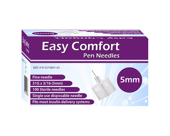 compare product Easy Comfort Insulin Pen Needles - 31G 5mm 100/BX