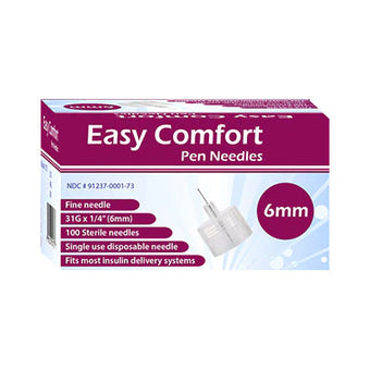 compare product Easy Comfort Insulin Pen Needles - 31G 6mm 100/BX