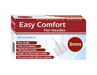 compare product Easy Comfort Insulin Pen Needles - 31G 8mm 100/BX