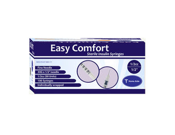 compare product Easy Comfort Insulin Syringes - 30G 1/2 cc 1/2