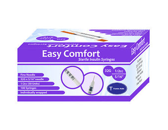 compare product Easy Comfort Insulin Syringes - 32G 1/2 cc 5/16