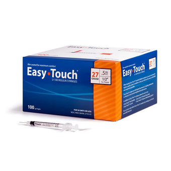 compare product EasyTouch Insulin Syringes - 27G .5cc 1/2