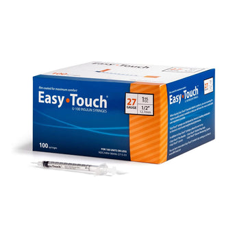 compare product EasyTouch Insulin Syringes - 27G 1cc 1/2