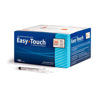 compare product EasyTouch Insulin Syringes - 30G 1cc 1/2