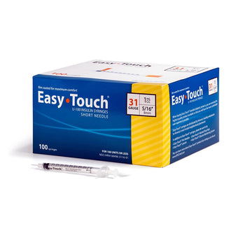compare product EasyTouch Insulin Syringes - 31G 1cc 5/16