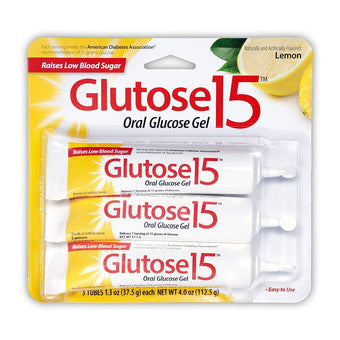 compare product Glucose 15 Oral Glucose Gel - Lemon Flavor - 3 Pack