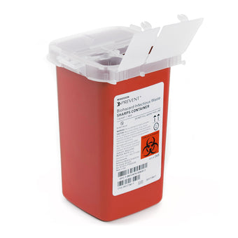 compare product McKesson Prevent® Sharps Container Red - 1 Quart (0.25 Gallon), Vertical Entry