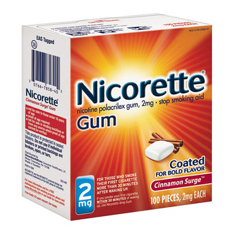 compare product Nicorette Gum - 2mg - Cinnamon Surge