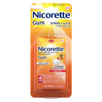 compare product Nicorette Gum - 4mg - Fruit Chill - 20 Pieces