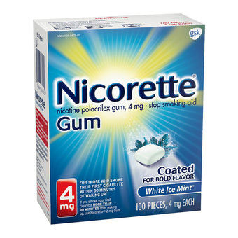 compare product Nicorette Gum - 4mg - White Ice Mint
