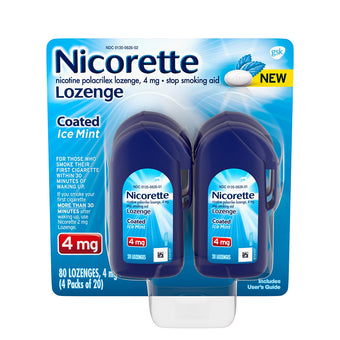 compare product Nicorette 4mg Coated Nicotine Lozenges - Ice Mint
