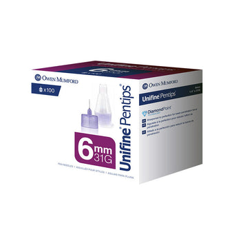compare product Owen Mumford Unifine Pentips Pen Needles - 31G 6mm 100/bx