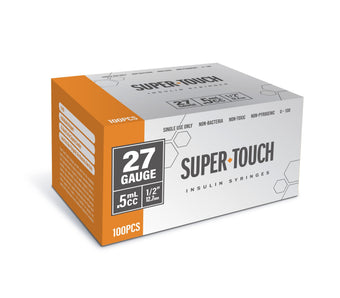 compare product Super Touch Insulin Syringes - 27G 1/2cc 1/2