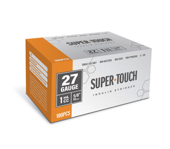 compare product Super Touch Insulin Syringes - 27G 1cc 5/8