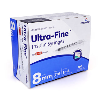 compare product Embecta Ultra-Fine Needle Insulin Syringes - 31G 1cc 8mm (5/16