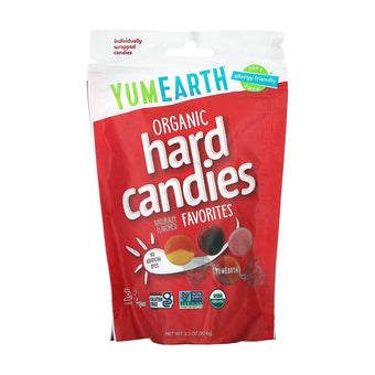 compare product YumEarth Organic Hard Candies Fruit Flavors - 3.3 oz Bag