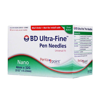 compare product BD Nano Ultra-Fine Pen Needles - 32G 4mm 90/BX