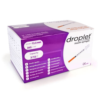 compare product Droplet Insulin Syringes - 30G 3/10cc 1/2