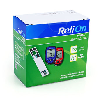 compare product ReliOn Prime Test Strips 100ct