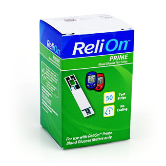 compare product ReliOn Prime Test Strips 50ct